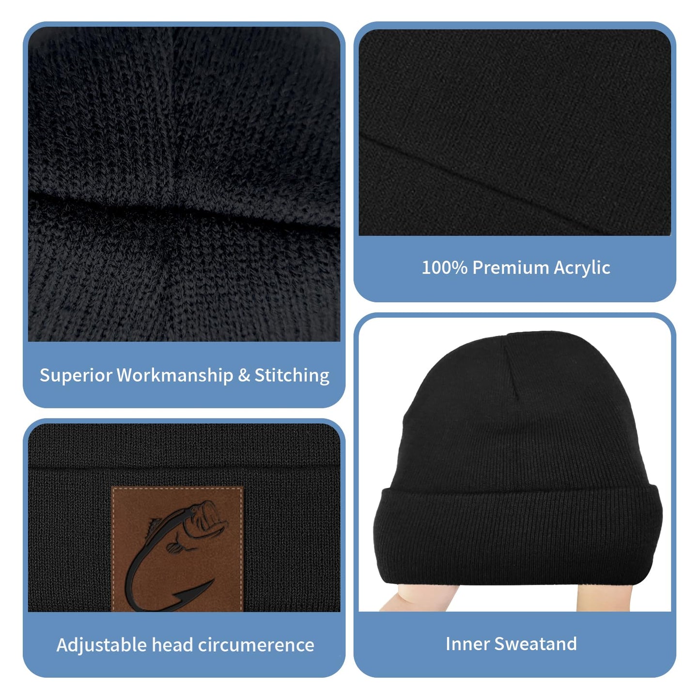 Leather Patch Trucker Hat-Adjustable Baseball Caps,Snap Back Trucker Cap Gift for Men Women Accessory