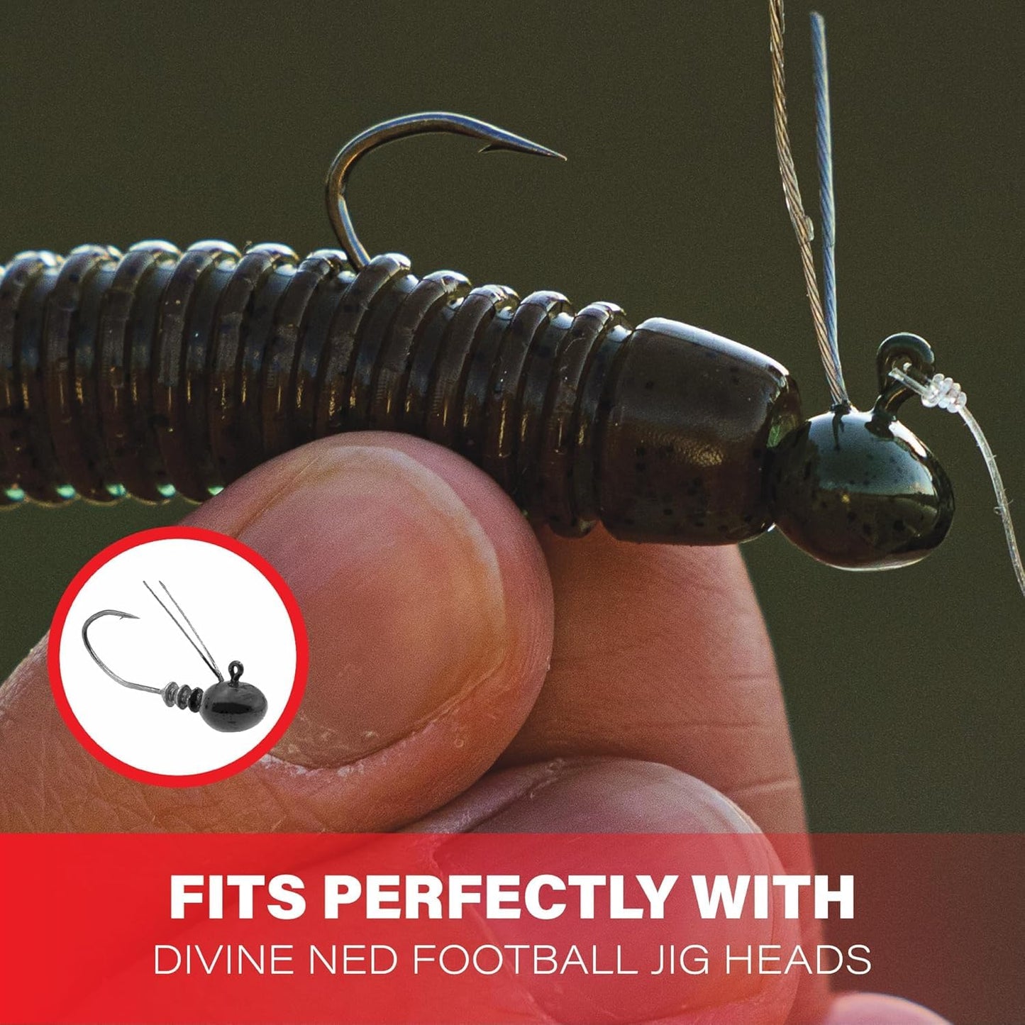 6th Sense – Boosa Ned 3.3 – Finesse Ned Worm – Bass Fishing – Ribbed Body Shimmy Tail – Divine Ned Jig Heads - Made in The USA