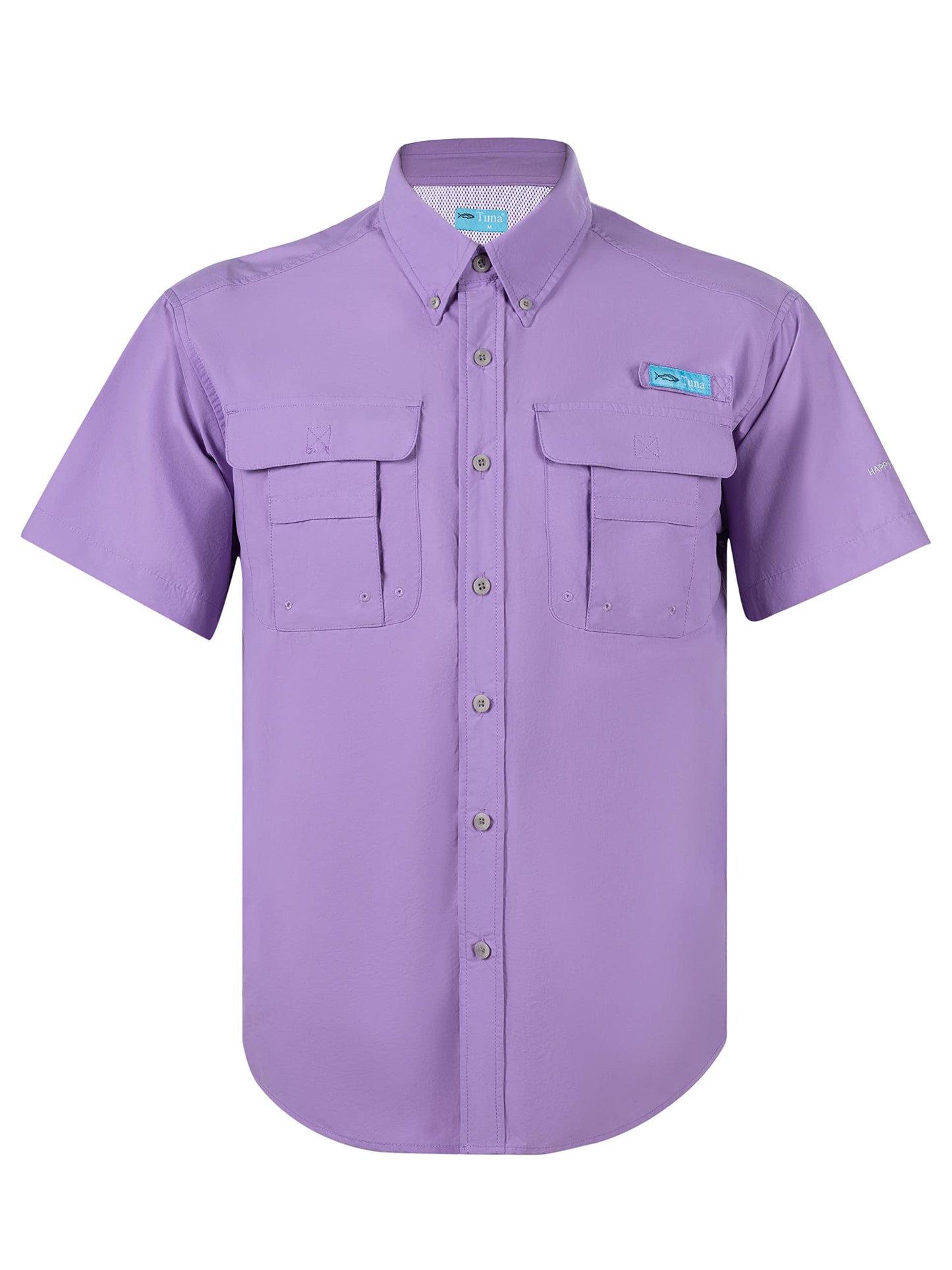 Tuna Men's UV UPF 50+ Fishing Shirts for Men Sun Protection Breathable Fast Dry SPF Hiking Short Sleeve Shirt