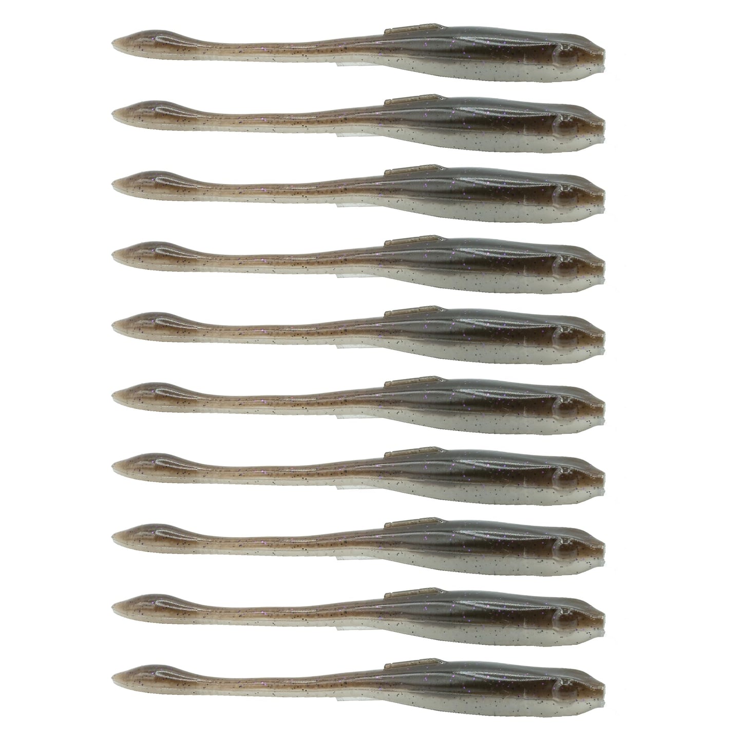 6th Sense Glitch – Soft Plastic Bass Lure, Flat Belly Design, Realistic Bait Fish Movement, Enhanced by Proprietary 6th Scent – 3.8 inch (10/pk) - Made in The USA