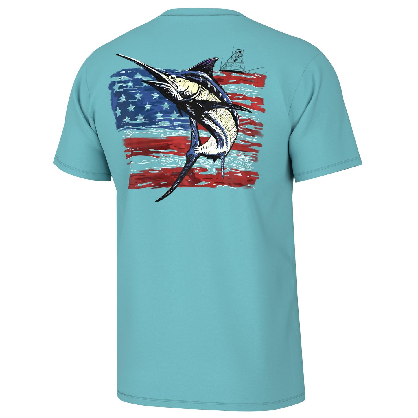 HUK Mens Kc Scott Short Sleeve Tee, Performance Fishing T-Shirt