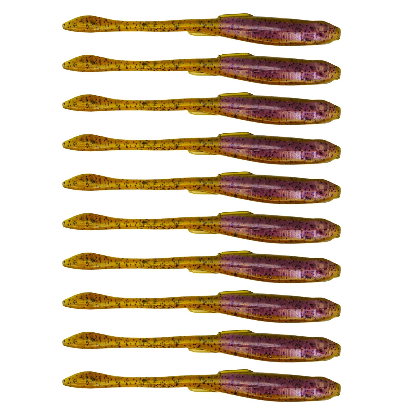 6th Sense Glitch – Soft Plastic Bass Lure, Flat Belly Design, Realistic Bait Fish Movement, Enhanced by Proprietary 6th Scent – 3.8 inch (10/pk) - Made in The USA