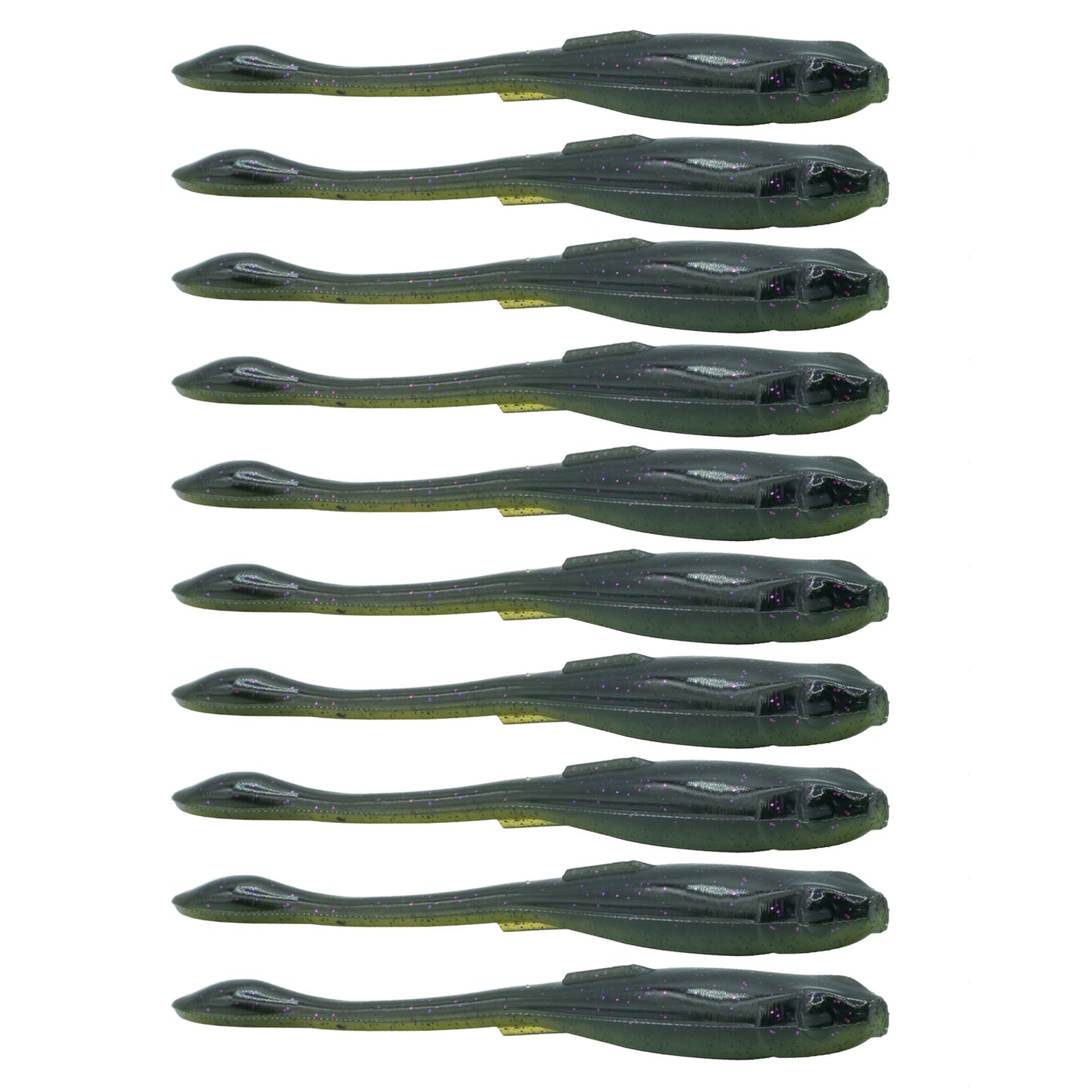 6th Sense Glitch – Soft Plastic Bass Lure, Flat Belly Design, Realistic Bait Fish Movement, Enhanced by Proprietary 6th Scent – 3.8 inch (10/pk) - Made in The USA