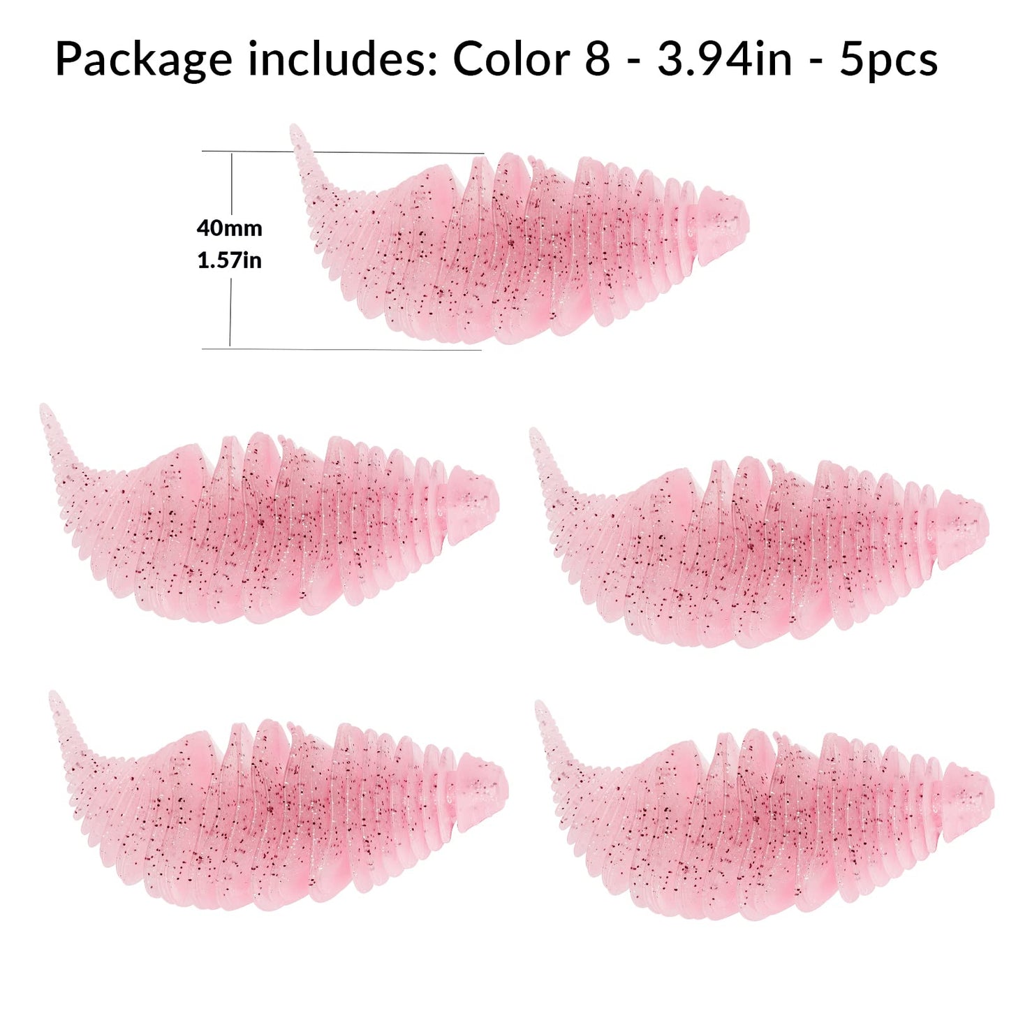 THKFISH Soft Swimbait 5/6 PCS or 15/18 PCS Soft Plastic Fishing Lures Bass Lures Swim Baits Lures for Bass Fishing Worms for Bass