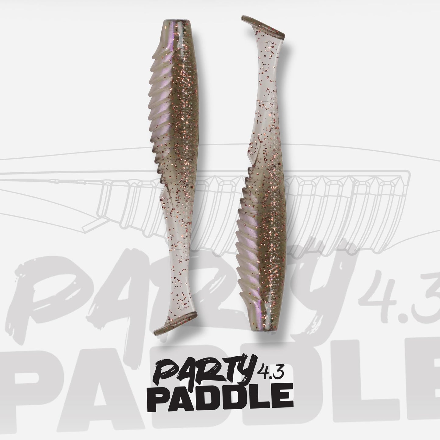 6th Sense – Party Paddle 4.3" – Saltwater Swimbait – Inshore Fishing – Redfish/Trout/Snook – Paddle Tail Soft Plastic