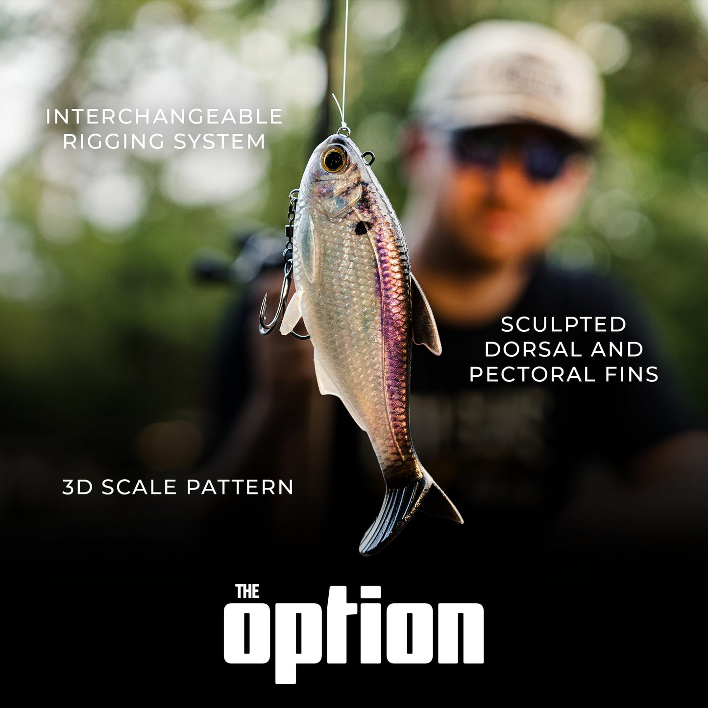 6th Sense – The Option – Harness-Style Swimbait – Interchangeable Top/Bottom Treble System – Bass Fishing