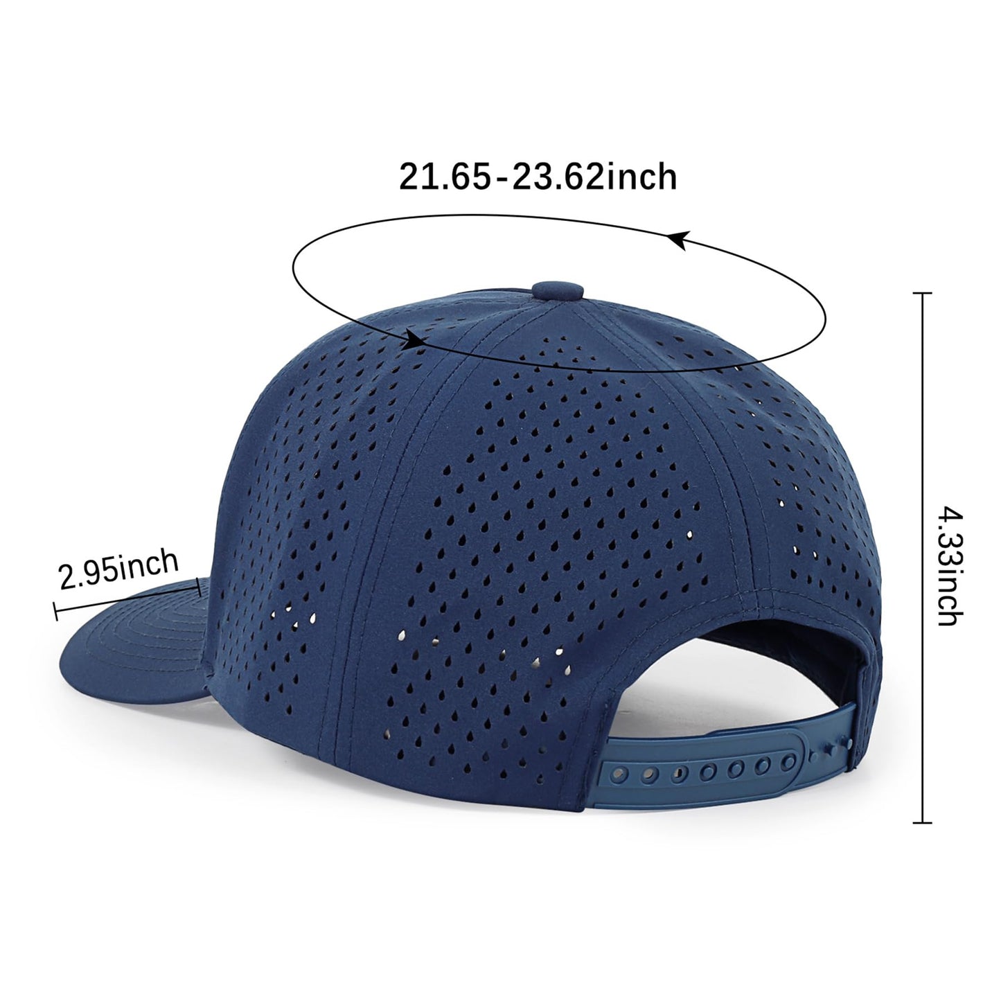 Quick Dry Baseball Cap Laser Cut Mesh Snapback Hats for Men & Women