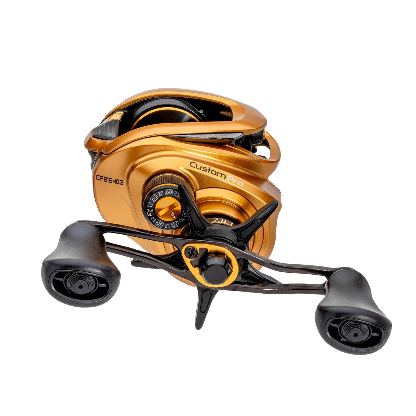 Lew’s Custom Pro Baitcast Fishing Reel, 10+1 Bearings, Aluminum Frame, ParaMag ITB Brake, Aluminum Speed Gears, Carbon Fiber Drag, Gold/Black