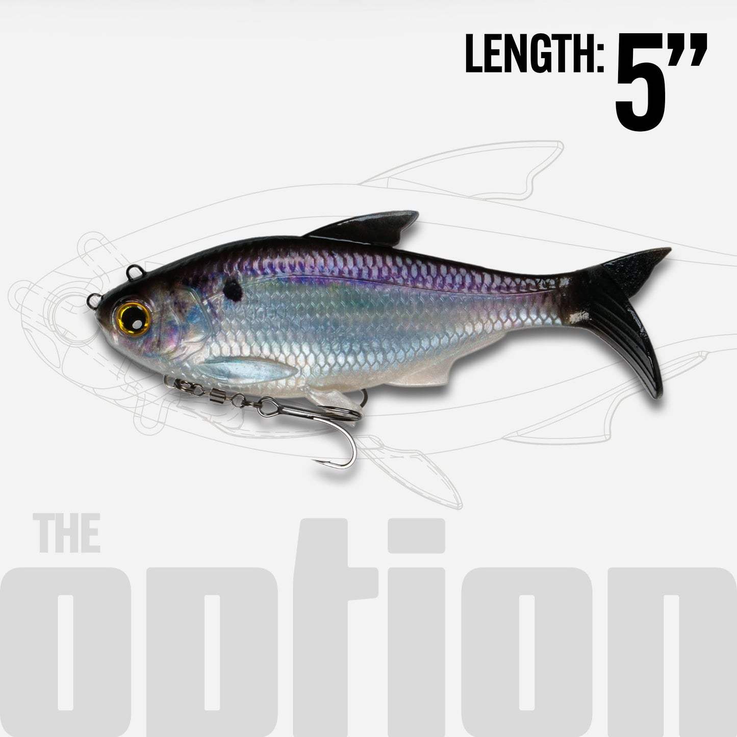 6th Sense – The Option – Harness-Style Swimbait – Interchangeable Top/Bottom Treble System – Bass Fishing