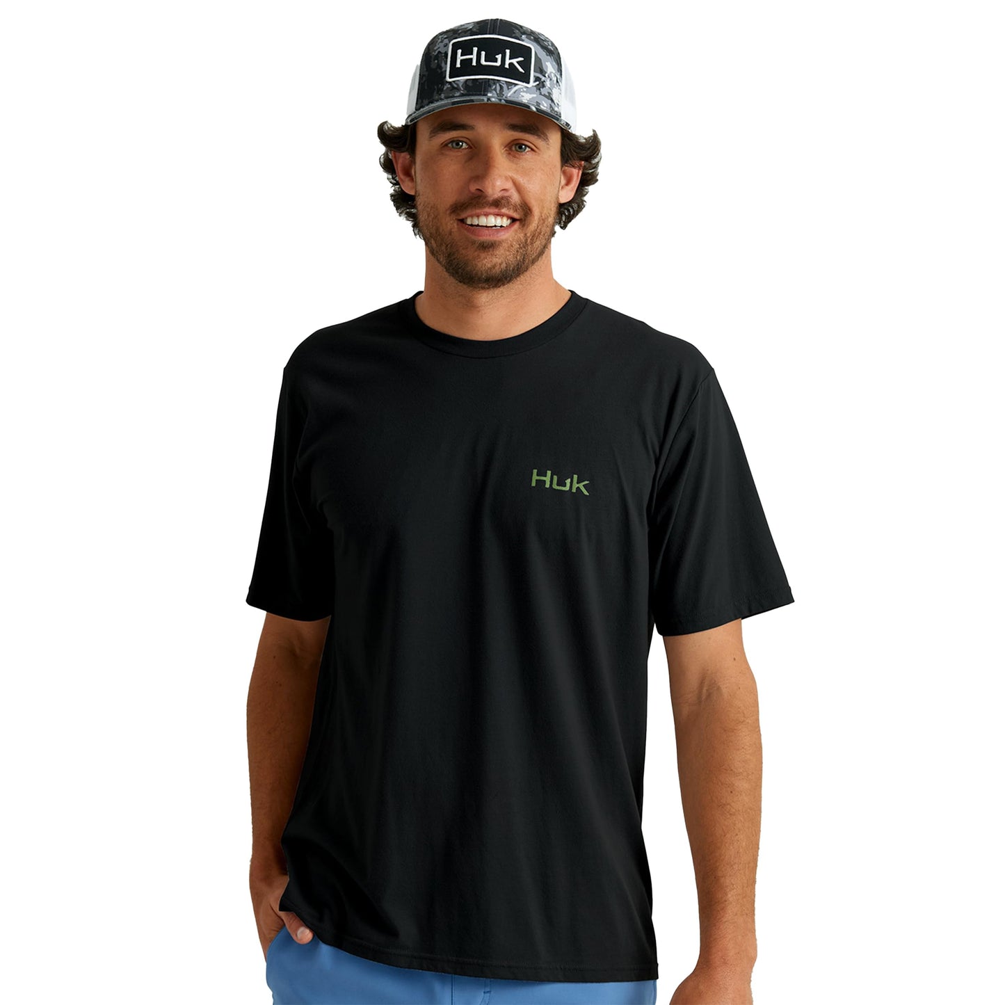 HUK Mens Kc Scott Short Sleeve Tee, Performance Fishing T-Shirt