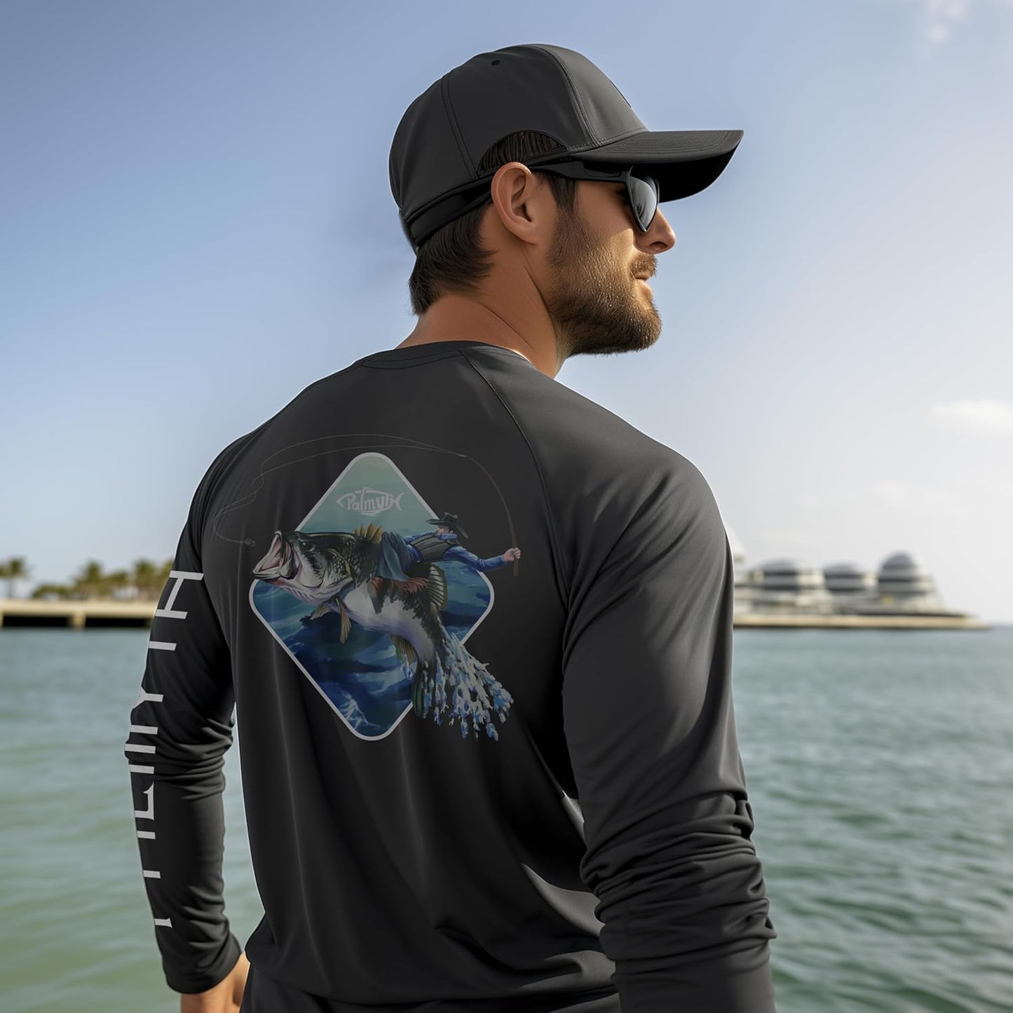 Palmyth Fishing Shirts for Men Long Sleeve UPF 50+ T Shirt Sun Protection Tee