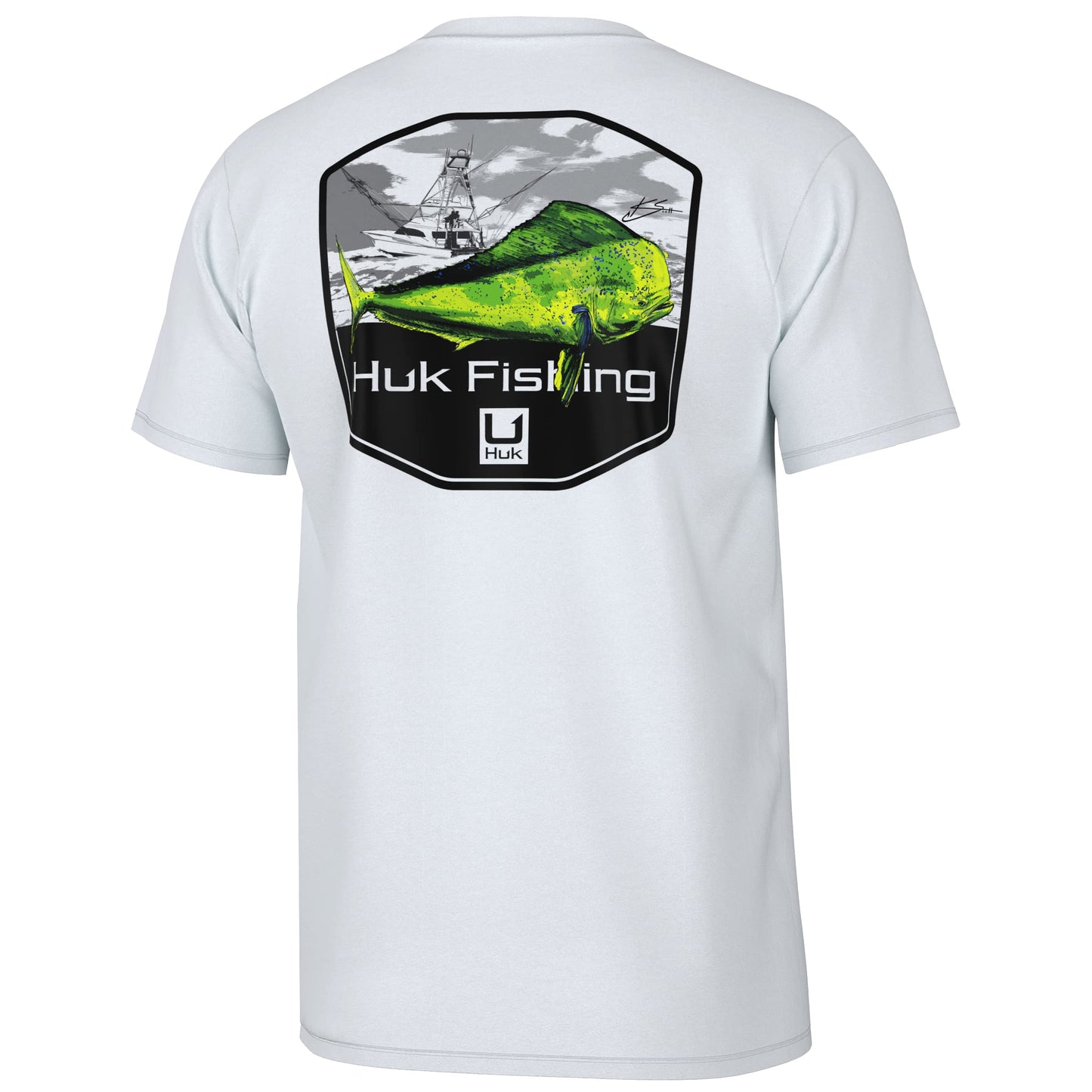 HUK Mens Kc Scott Short Sleeve Tee, Performance Fishing T-Shirt