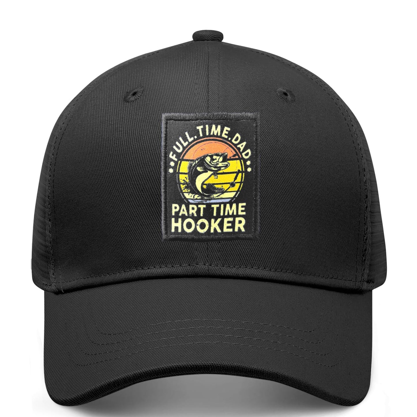 Leather Patch Trucker Hat-Adjustable Baseball Caps,Snap Back Trucker Cap Gift for Men Women Accessory