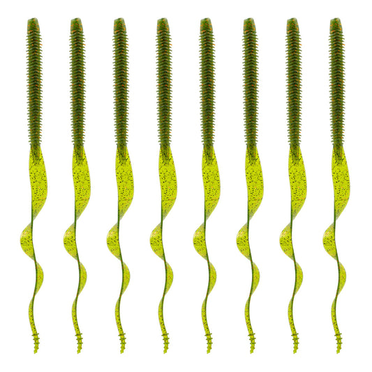 6th Sense – Boosa 9.6" Ribbon Tail Worm – Bass Fishing Lure with Alternating Ribs, Flexible Body Action, and Vibrating Ringed Tail for Added Motion – Made in The USA