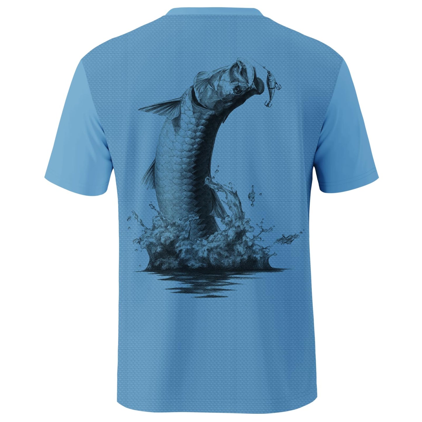 Palmyth Mens Fishing Shirts UPF 50+ Sun Protection Short Sleeve UV T-Shirts Breathable Quick-Dry