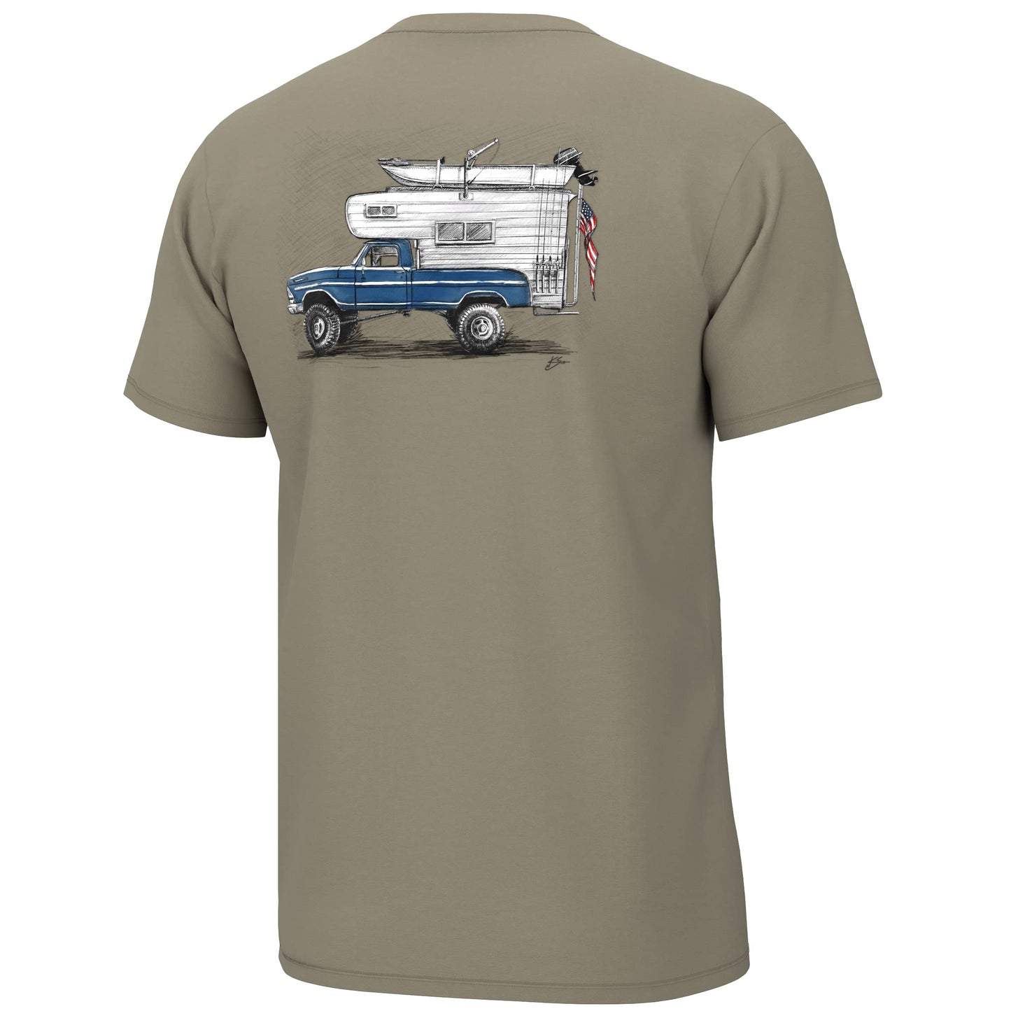 HUK Mens Kc Scott Short Sleeve Tee, Performance Fishing T-Shirt
