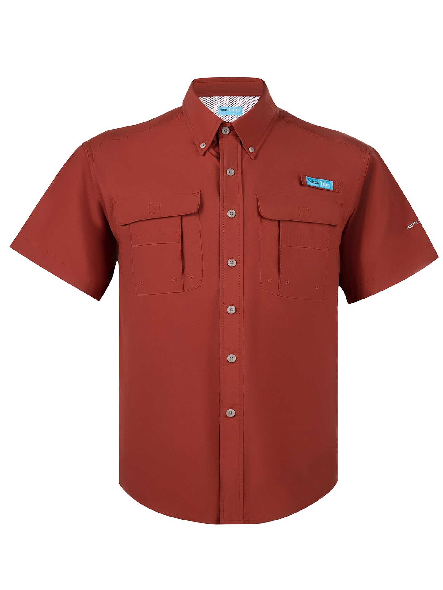 Tuna Men's UV UPF 50+ Fishing Shirts for Men Sun Protection Breathable Fast Dry SPF Hiking Short Sleeve Shirt