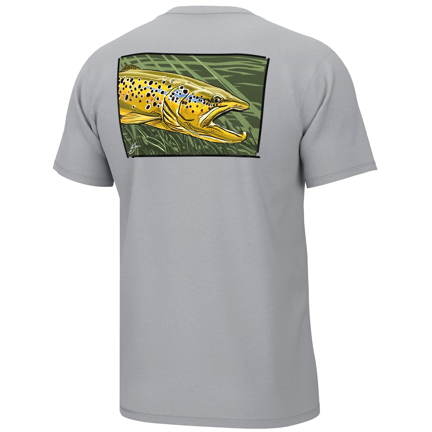HUK Mens Kc Scott Short Sleeve Tee, Performance Fishing T-Shirt