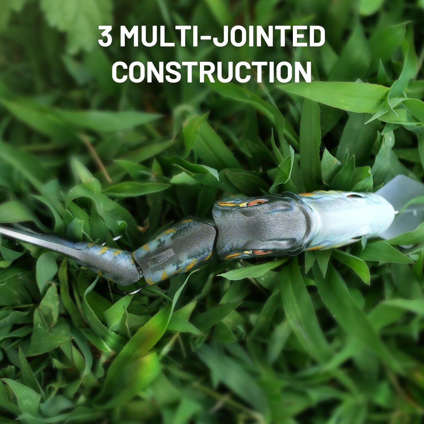 Handing Swimbaits for Bass Pike Walleye, 3 Pieces Lifelike Multi-Jointed Fishing Lures with Mustad Hooks, Fishing Bait for Freshwater and Saltwater