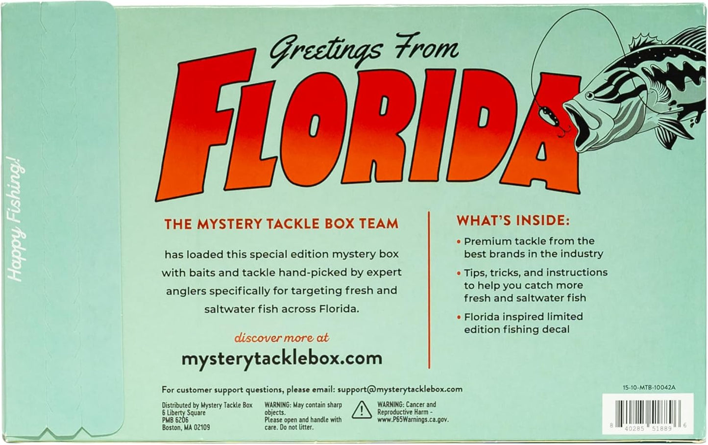Mystery Tackle Box Florida Elite Fishing Kit – 7-9 Freshwater & Inshore Saltwater Baits for Bass, Snook, Redfish & More – Includes Exclusive Florida Decal