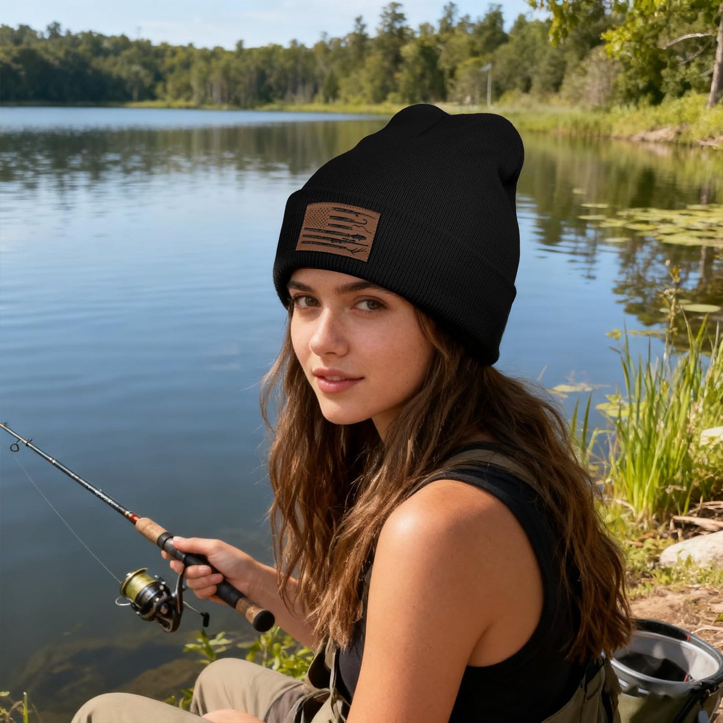 Leather Patch Trucker Hat-Adjustable Baseball Caps,Snap Back Trucker Cap Gift for Men Women Accessory