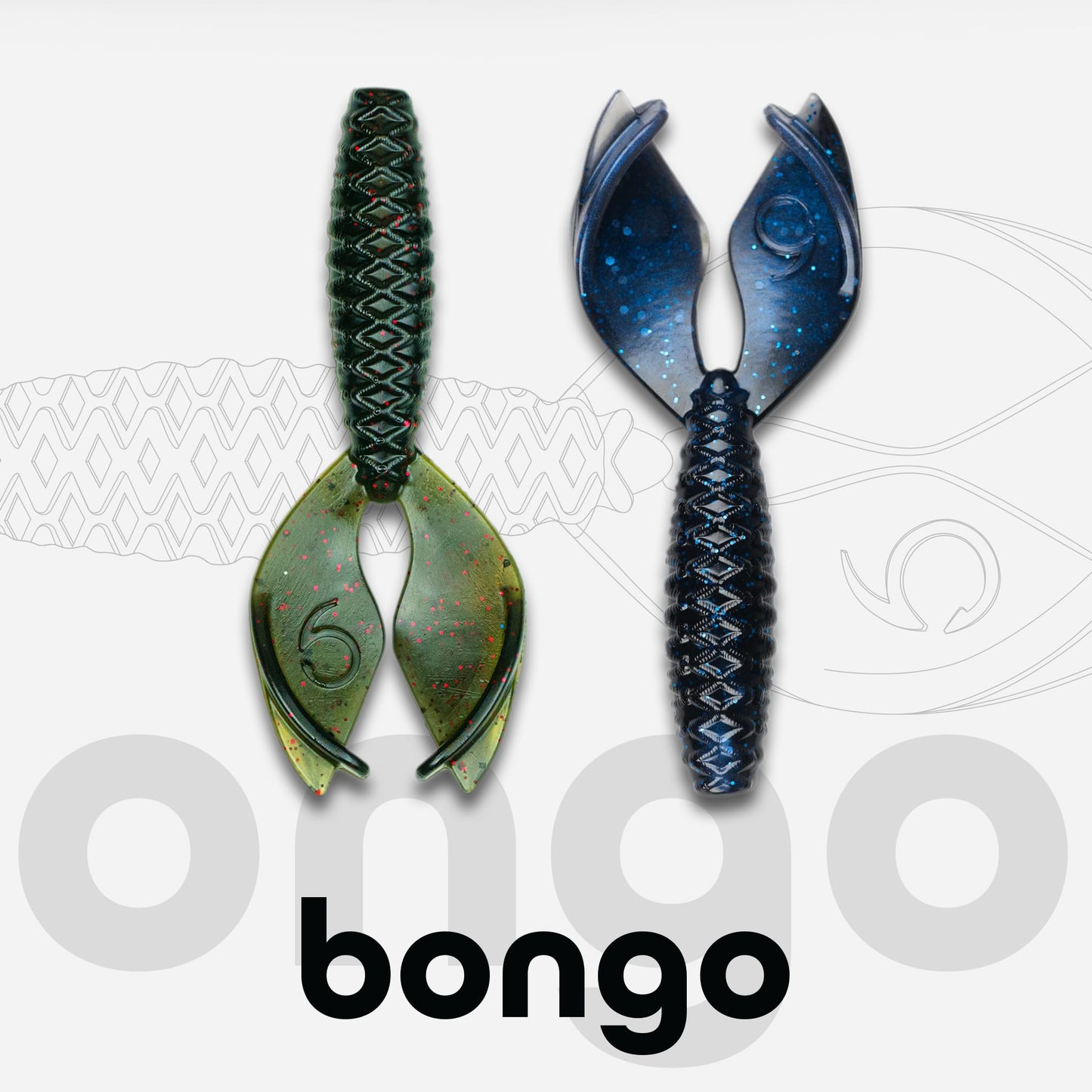 6th Sense - Bongo 3.7 - Soft Plastics Jig Trailer/Creature Bait - Bass Fishing (6 per Pack)