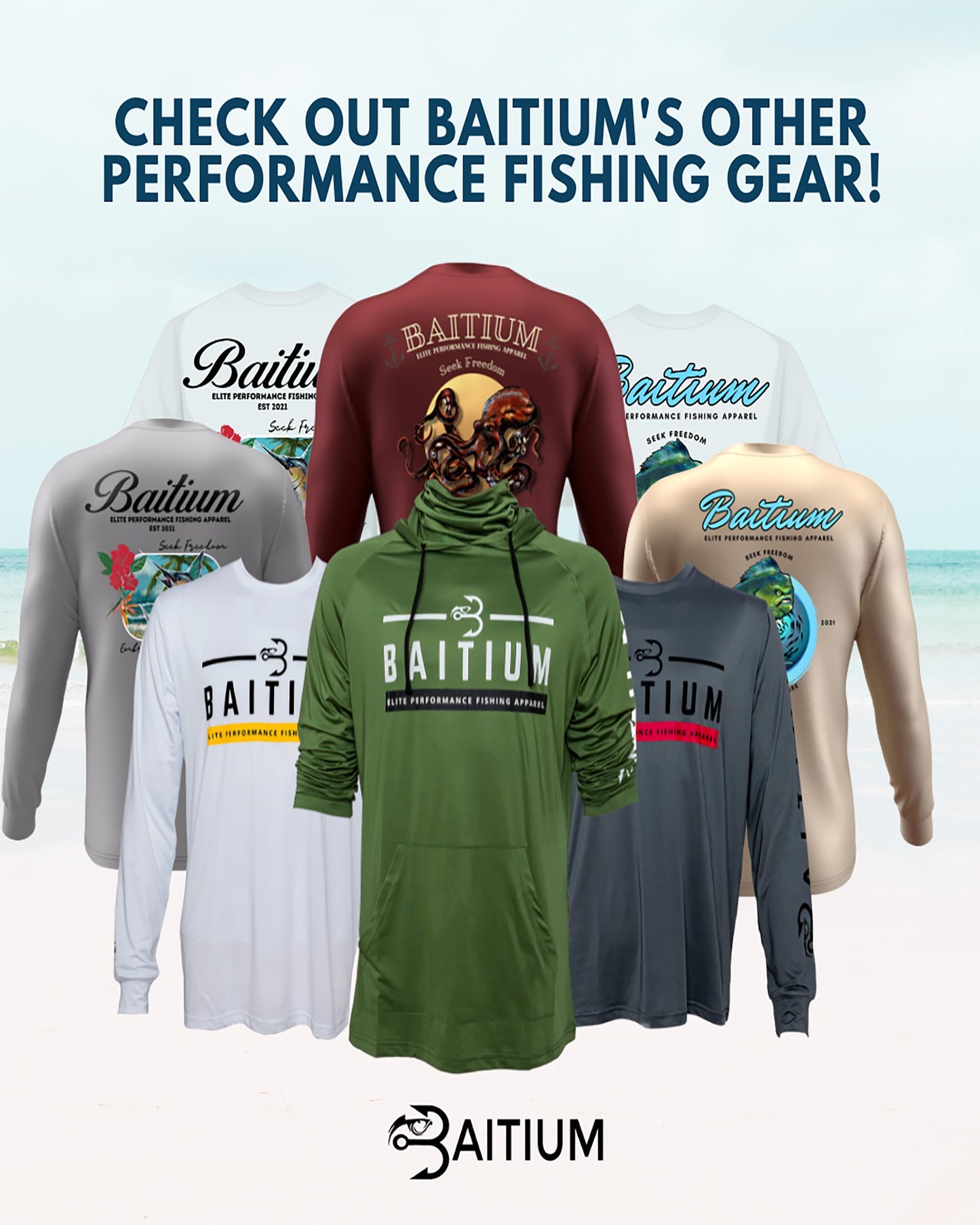 Fishing Shirts for Men,UPF50 Hooded Long Sleeve with Gaiter, Sun Protection Dry Fit Apparel, Face Mask, Fishing Clothes