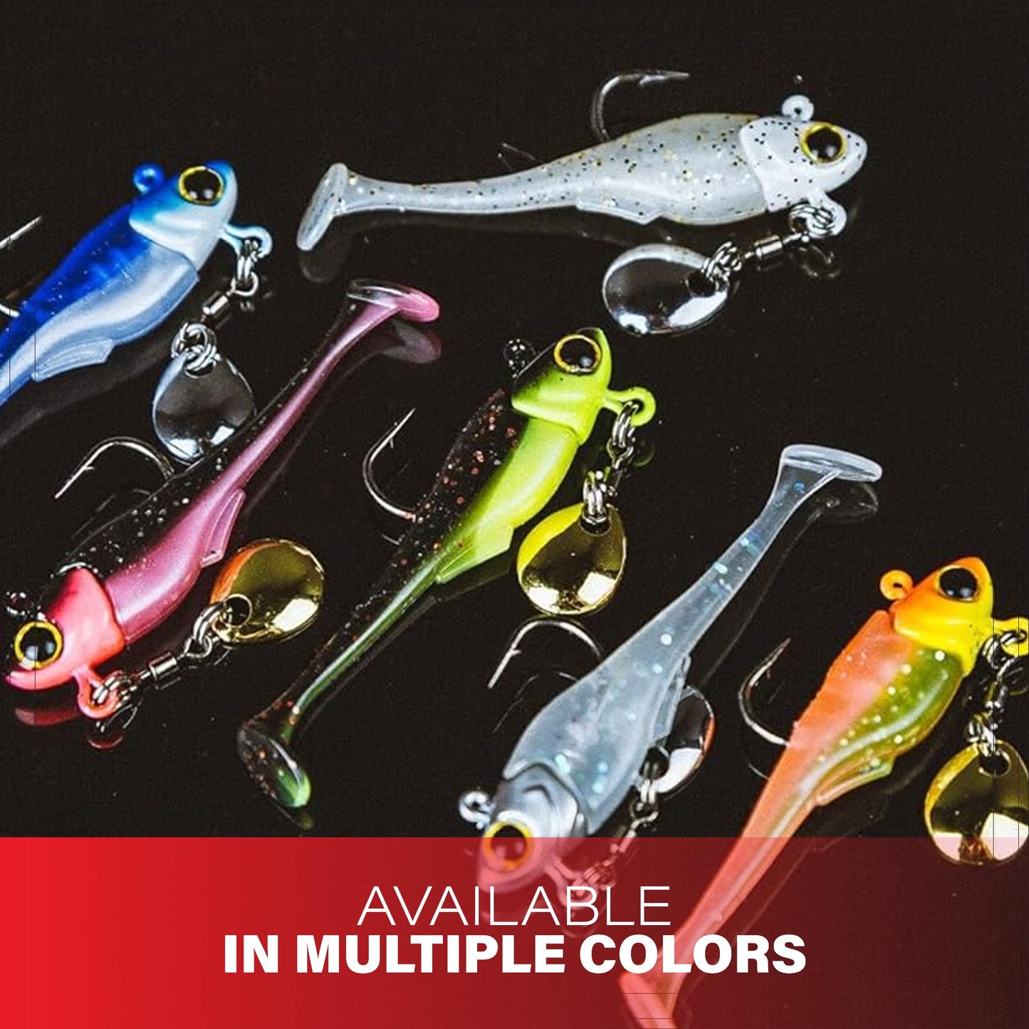 6th Sense – Pecos Underspin – Realistic Baitfish Imitator with 3D Eyes, Seamless Swimbait Integration, Premium Spinner, and Super Sharp Hook – Crappie Fishing Lure (5/pk)
