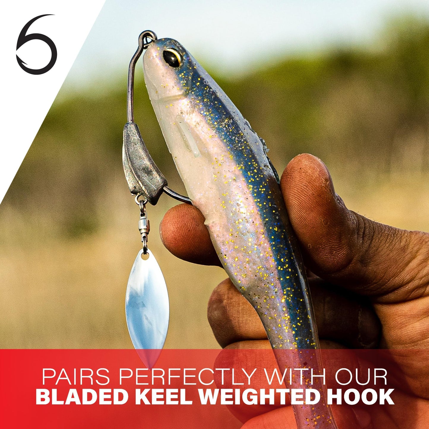 6th Sense – Whale Swimbait – Soft Paddle Tail Swimbait – Bass Fishing – Keel Belly Stabilizing Fins – Big Profile Tail Thump