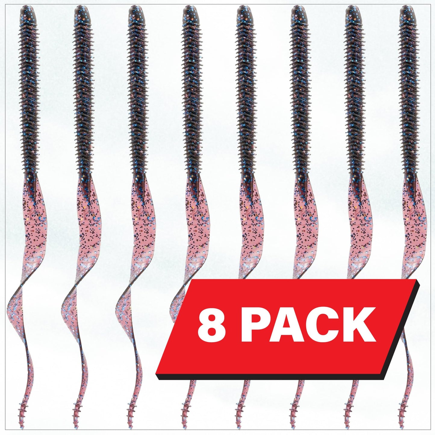 6th Sense – Boosa 9.6" Ribbon Tail Worm – Bass Fishing Lure with Alternating Ribs, Flexible Body Action, and Vibrating Ringed Tail for Added Motion – Made in The USA