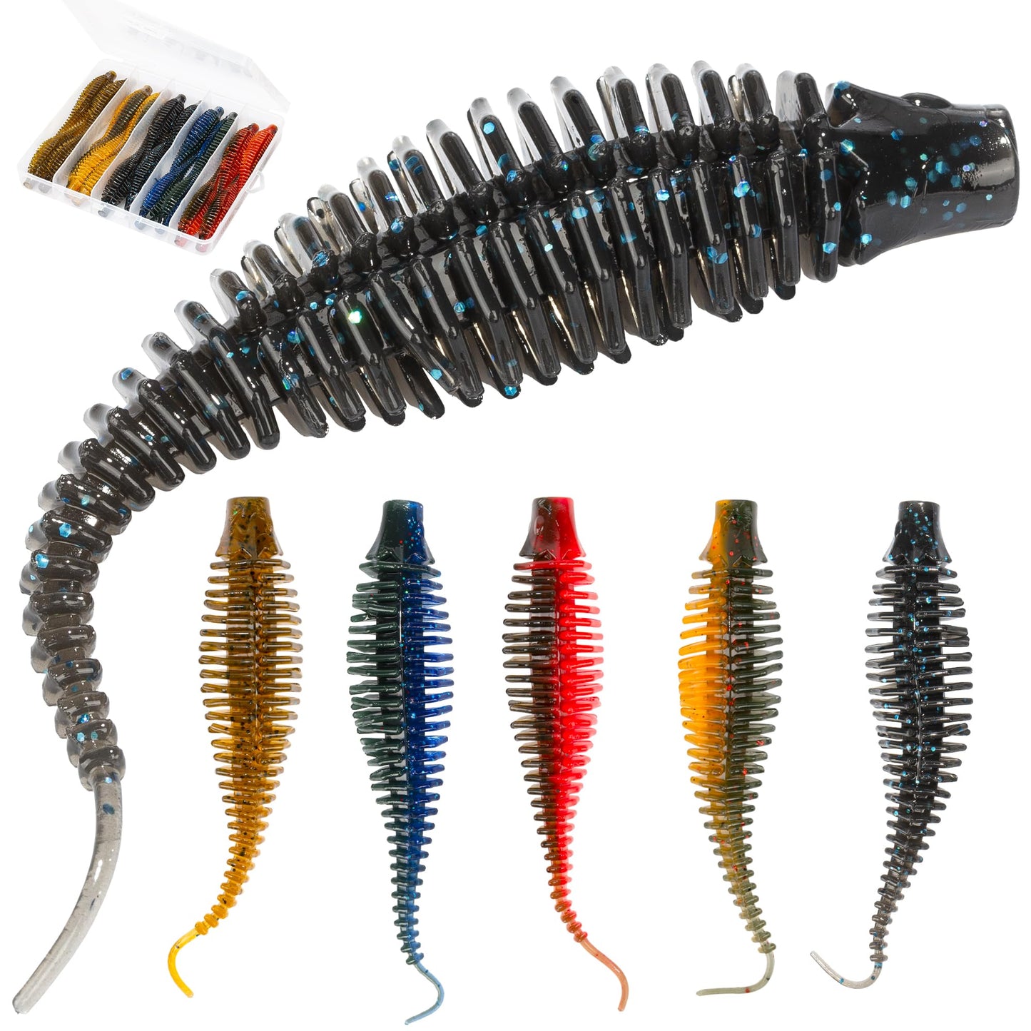 Finesse Ned Worms, TRD Baits Soft Plastic Fishing Lures