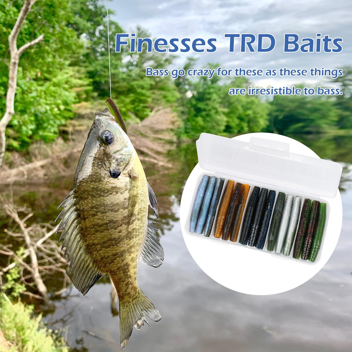 Finesse Ned Worms, TRD Baits Soft Plastic Fishing Lures