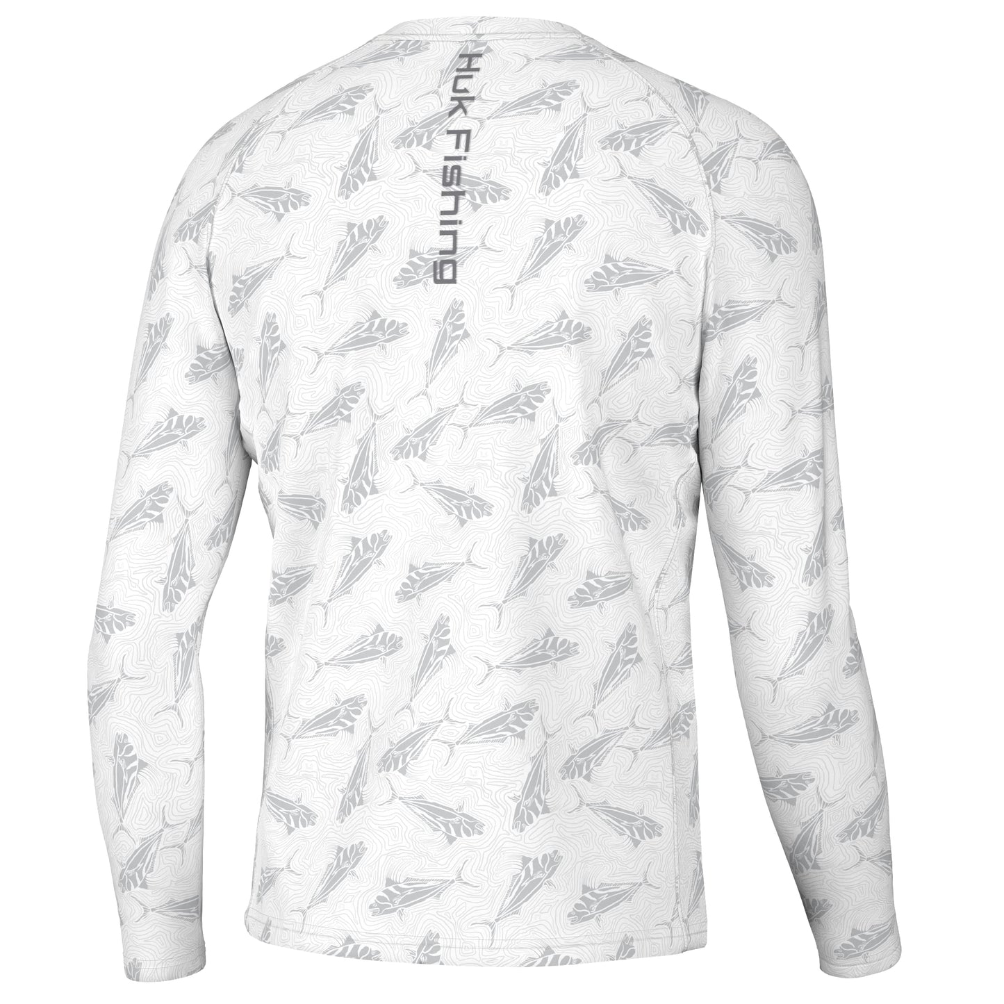 HUK Mens Pursuit Crew Long Sleeve Shirt, Sun Protecting Fishing Shirt
