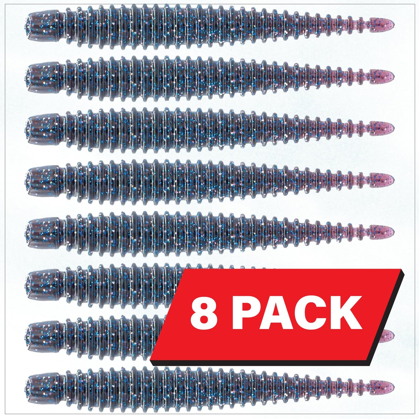 6th Sense – Boosa Ned 3.3 – Finesse Ned Worm – Bass Fishing – Ribbed Body Shimmy Tail – Divine Ned Jig Heads - Made in The USA