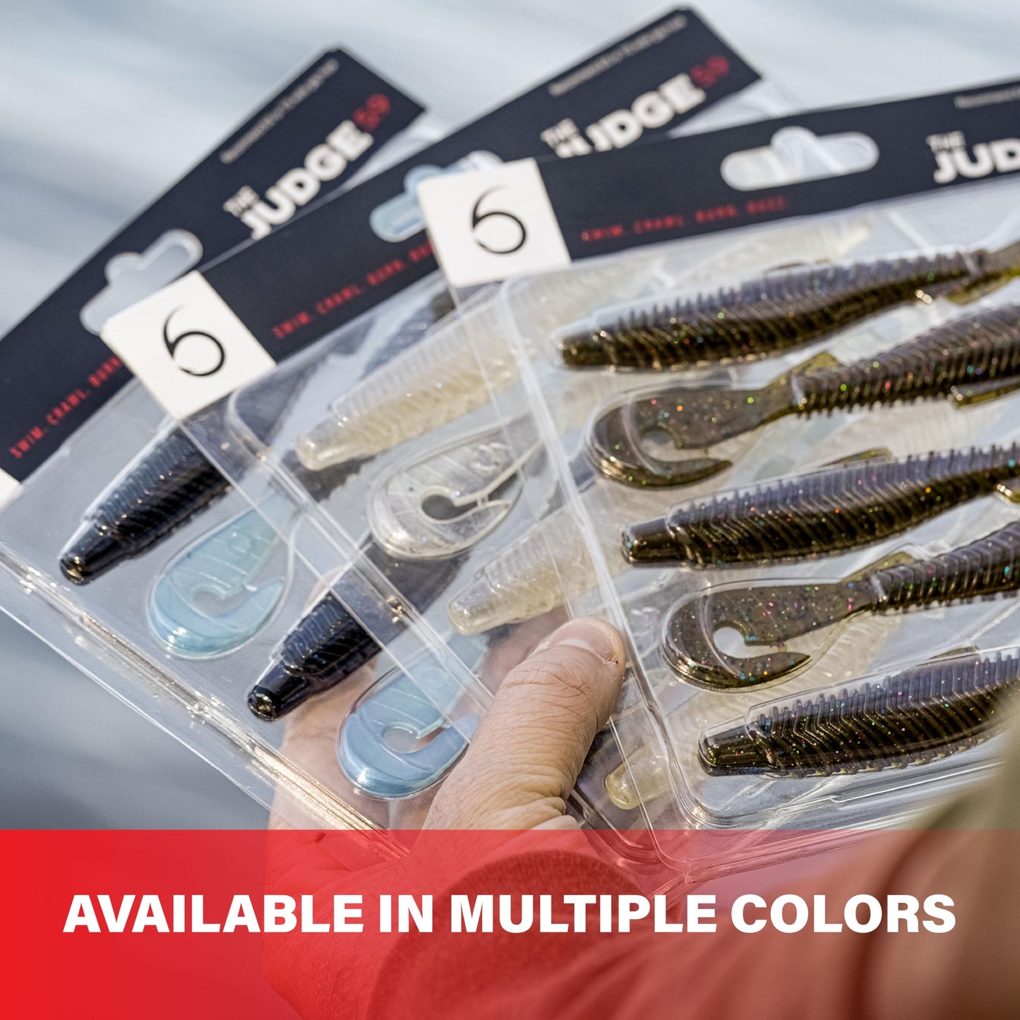 6th Sense – Judge 5.9 – Soft Plastic Swimbait Worm – Bass Fishing – Ribbed Body Thump Tail (5 per Pack)