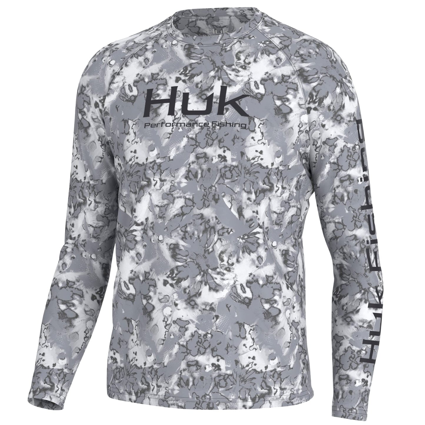 HUK Mens Pursuit Crew Long Sleeve Shirt, Sun Protecting Fishing Shirt