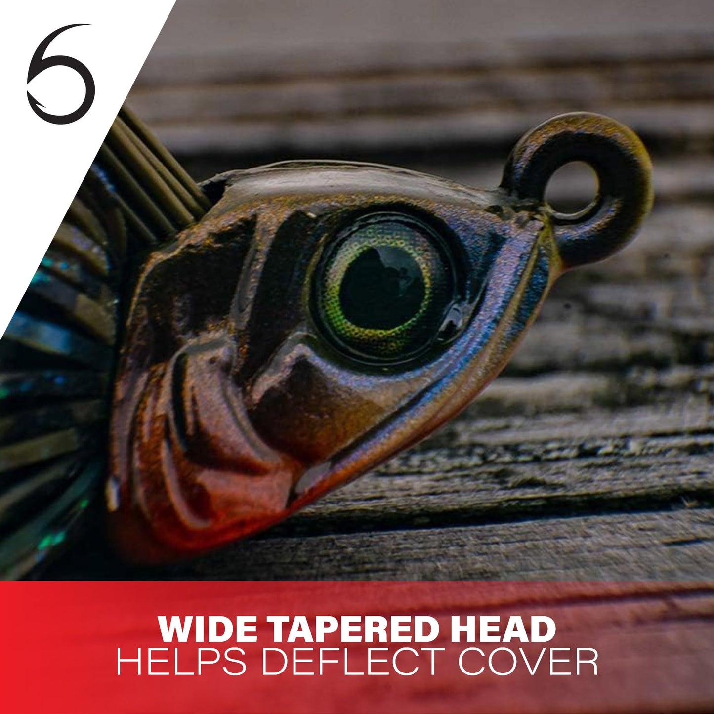 6th Sense – Divine Swim Jig – Bass Fishing – Dock Skipping Swim Jig – Keel-Weighted Belly – Cover Deflecting Design