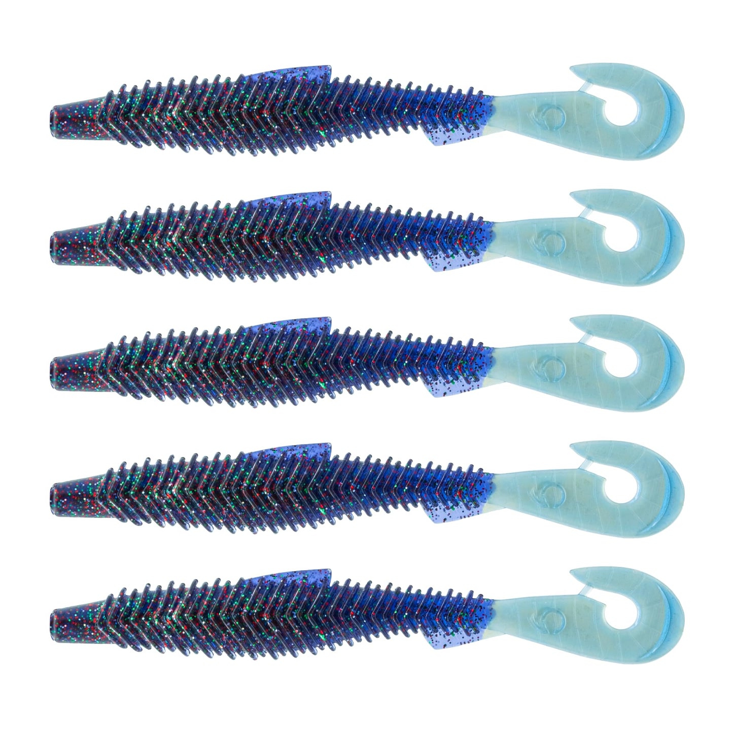 6th Sense – Judge 5.9 – Soft Plastic Swimbait Worm – Bass Fishing – Ribbed Body Thump Tail (5 per Pack)