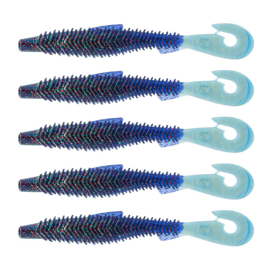 6th Sense – Judge 5.9 – Soft Plastic Swimbait Worm – Bass Fishing – Ribbed Body Thump Tail (5 per Pack)