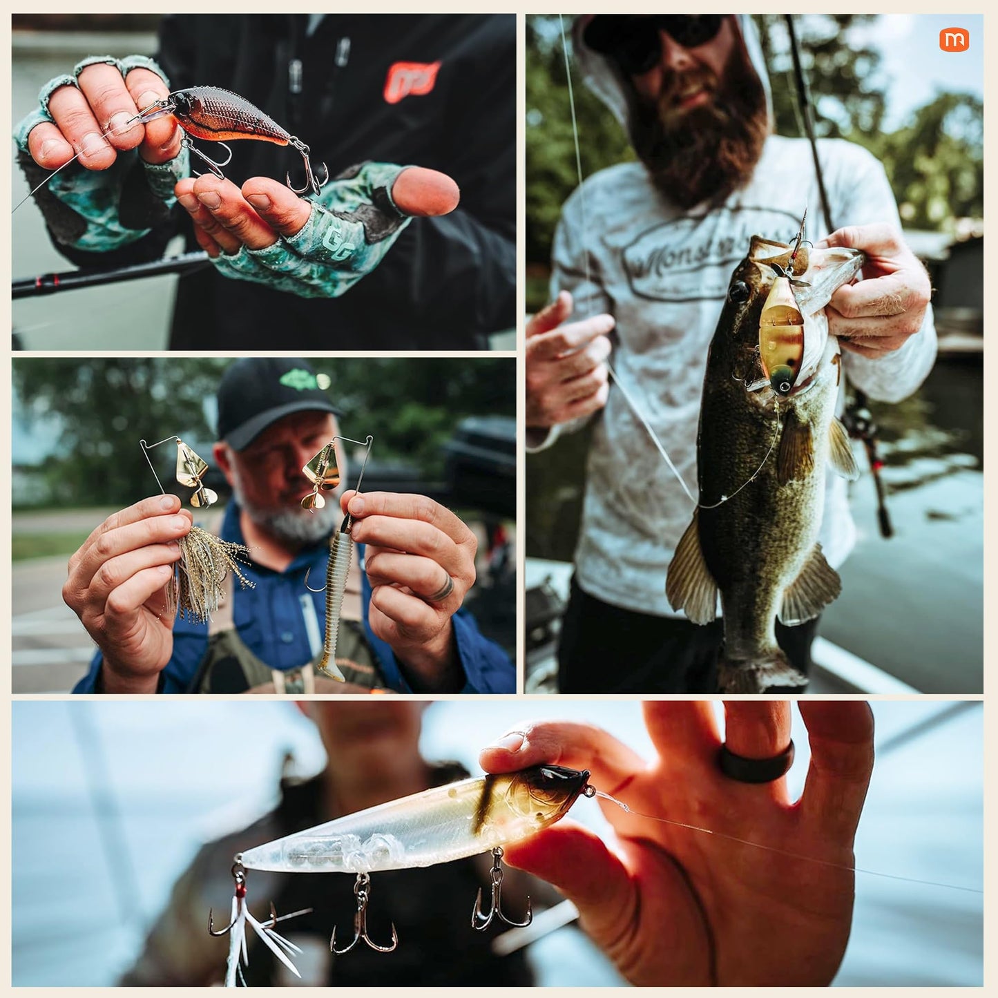 MONSTERBASS Fishing Mystery Box, Bass Fishing Kit - Best Lures Kit, Biggest & Best Tackle Mystery Box for Catching Smallmouth & Largemouth Bass