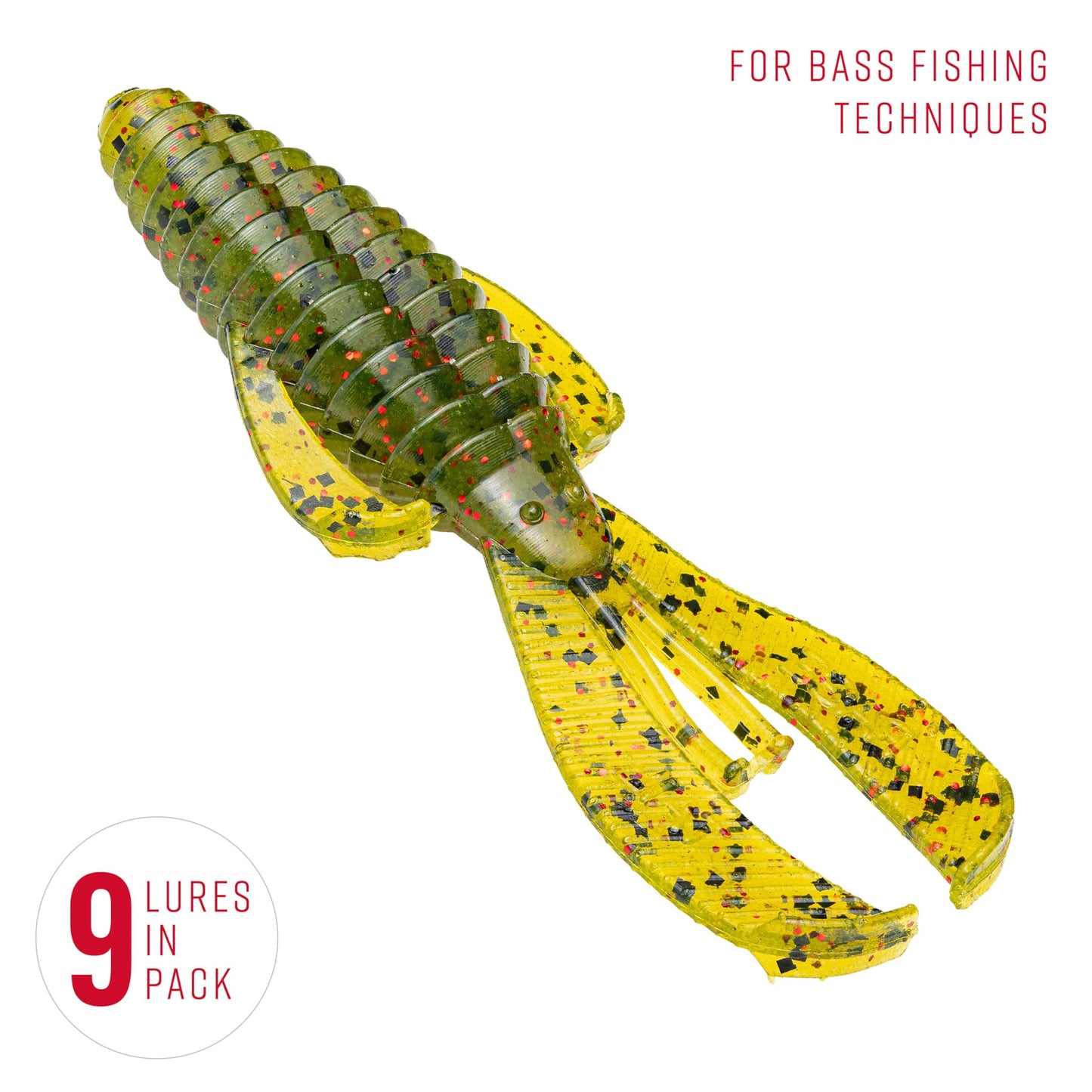Strike King Rage Bug Fishing Lure, Soft Plastic Grub, Unique Design, Subtle Action