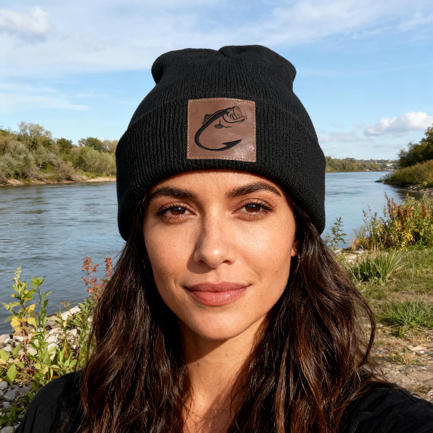 Leather Patch Trucker Hat-Adjustable Baseball Caps,Snap Back Trucker Cap Gift for Men Women Accessory