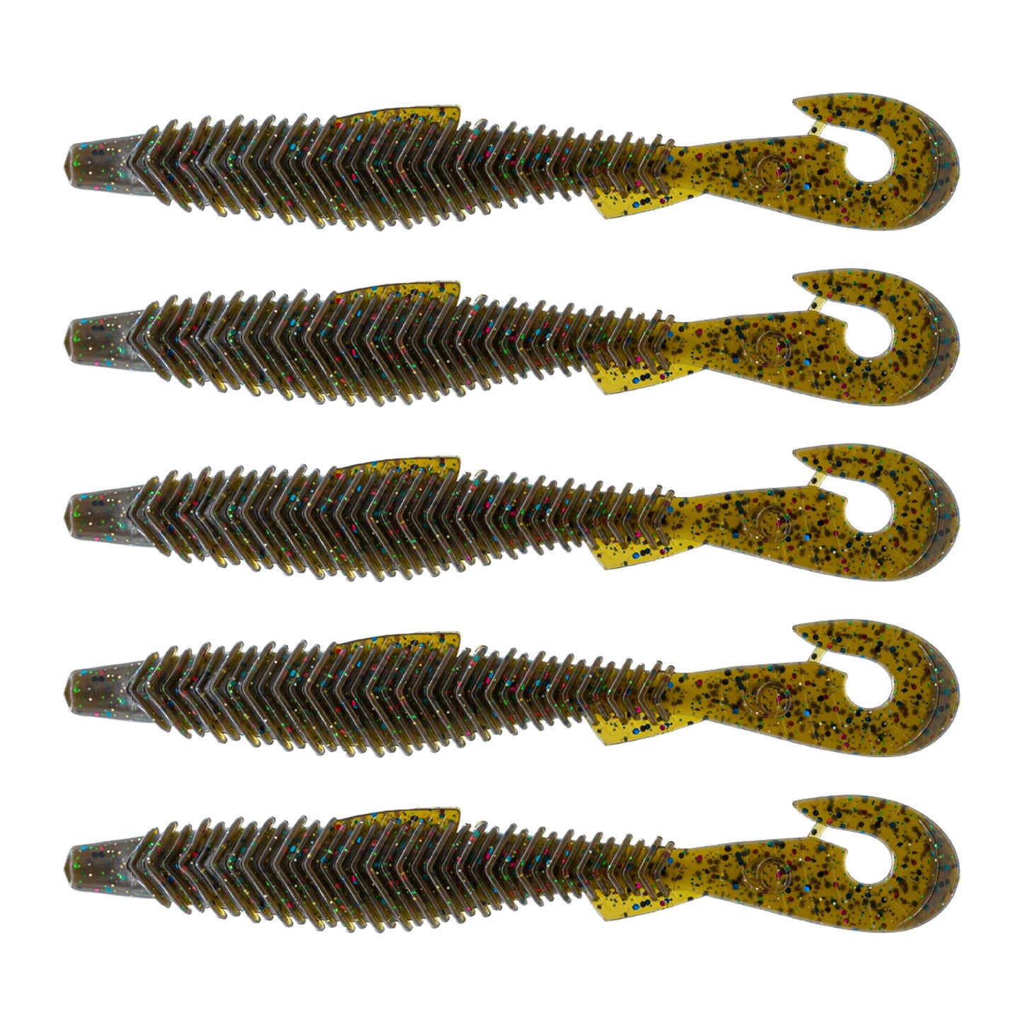 6th Sense – Judge 5.9 – Soft Plastic Swimbait Worm – Bass Fishing – Ribbed Body Thump Tail (5 per Pack)