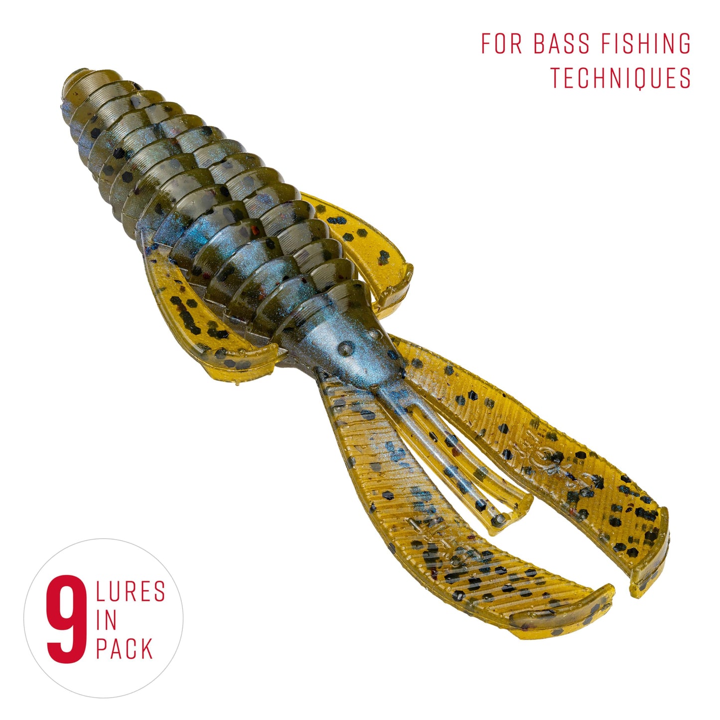 Strike King Rage Bug Fishing Lure, Soft Plastic Grub, Unique Design, Subtle Action