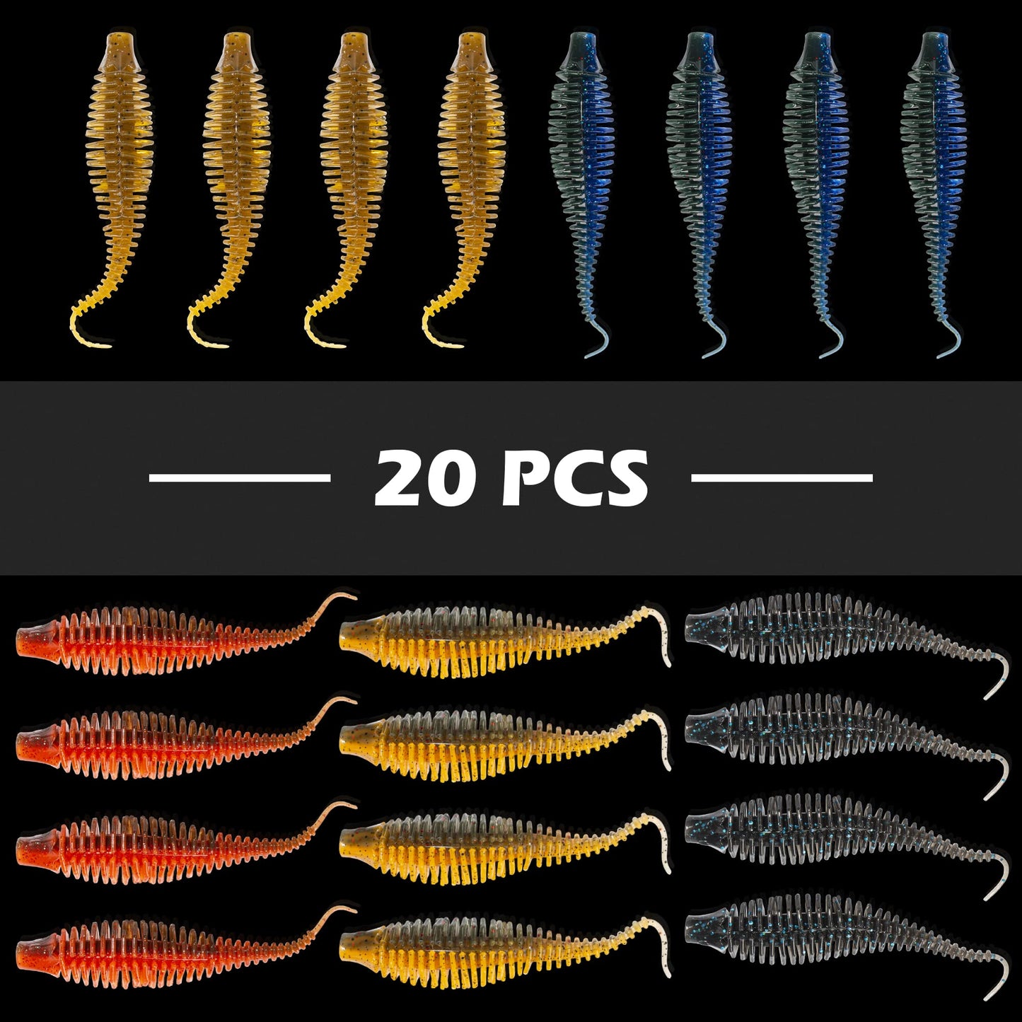 Finesse Ned Worms, TRD Baits Soft Plastic Fishing Lures
