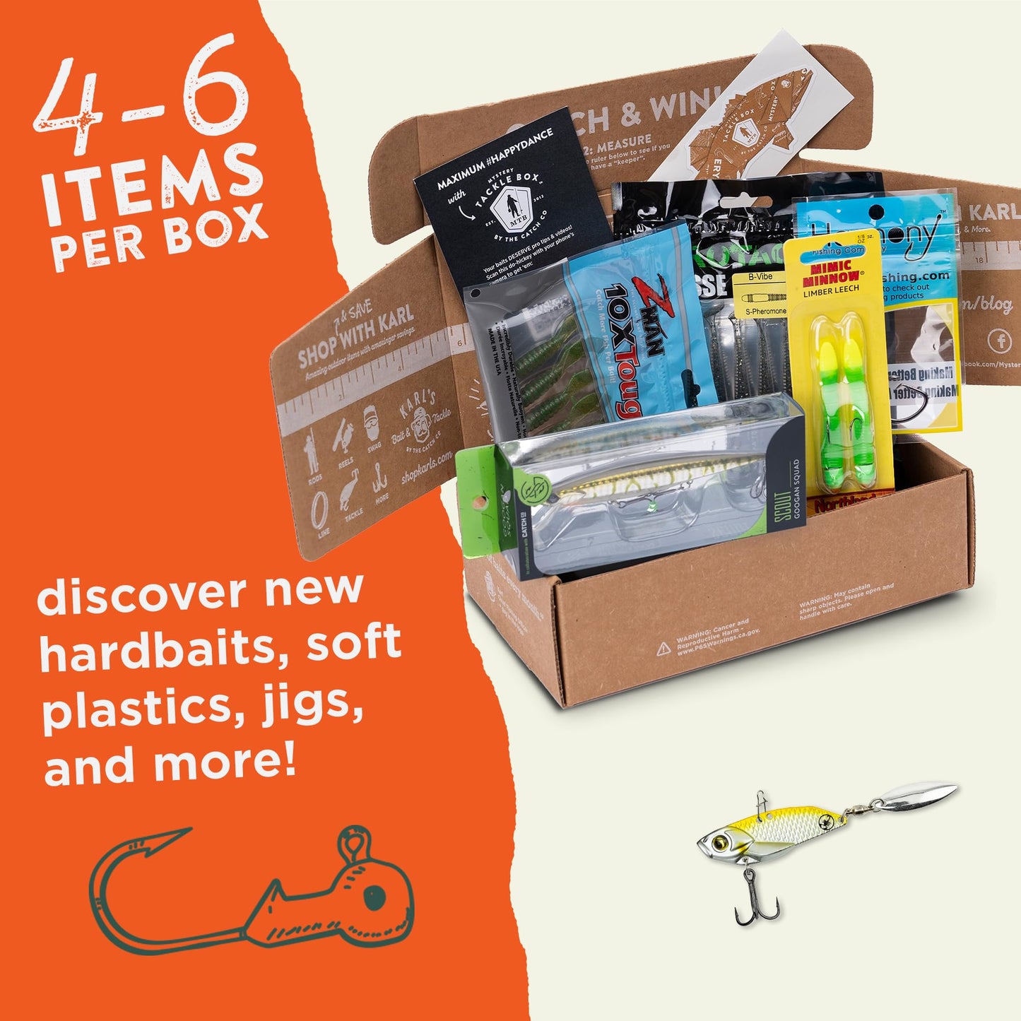 Catch Co Mystery Tackle Box Freshwater Catch All Fishing Kit | Bass | Trout | Crappie | Bluegill | Perch | Sunfish | Catfish |