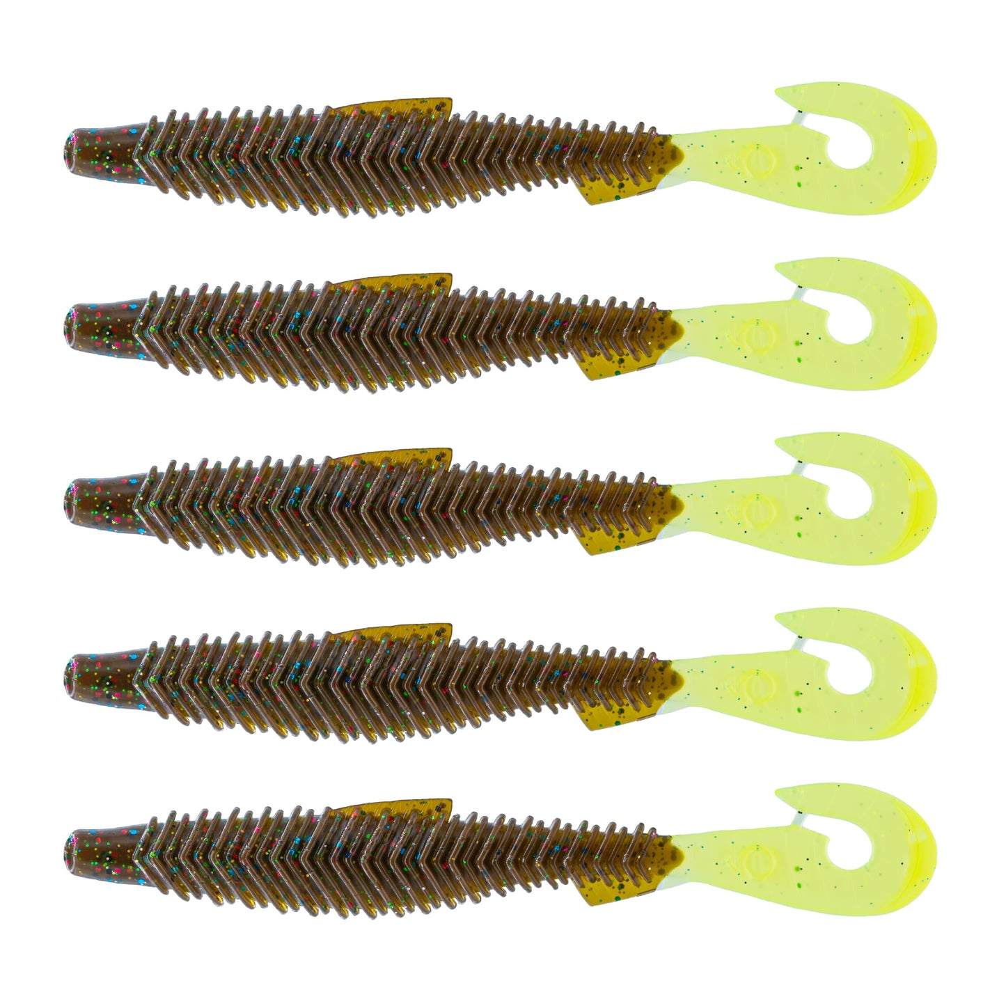 6th Sense – Judge 5.9 – Soft Plastic Swimbait Worm – Bass Fishing – Ribbed Body Thump Tail (5 per Pack)
