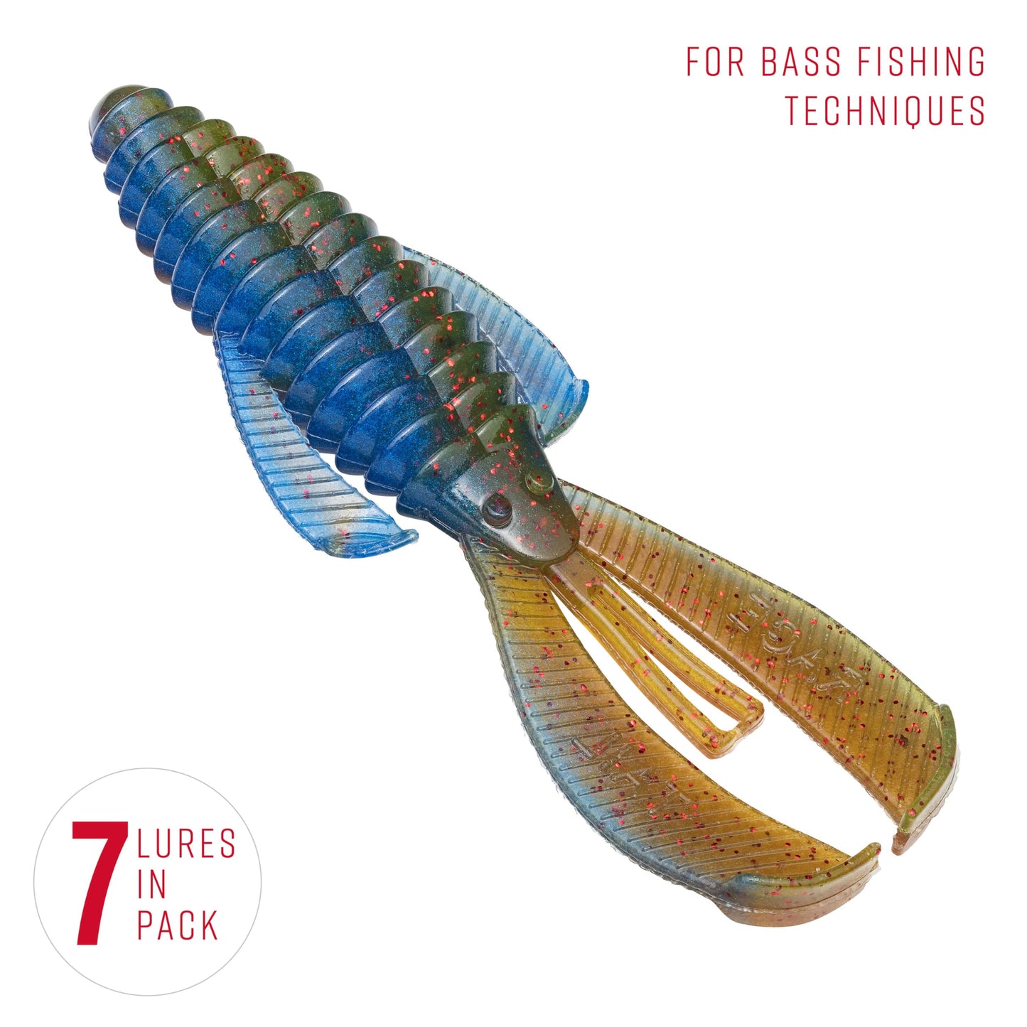 Strike King Rage Bug Fishing Lure, Soft Plastic Grub, Unique Design, Subtle Action