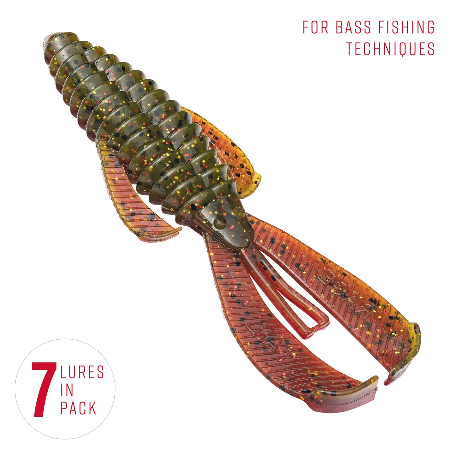Strike King Rage Bug Fishing Lure, Soft Plastic Grub, Unique Design, Subtle Action