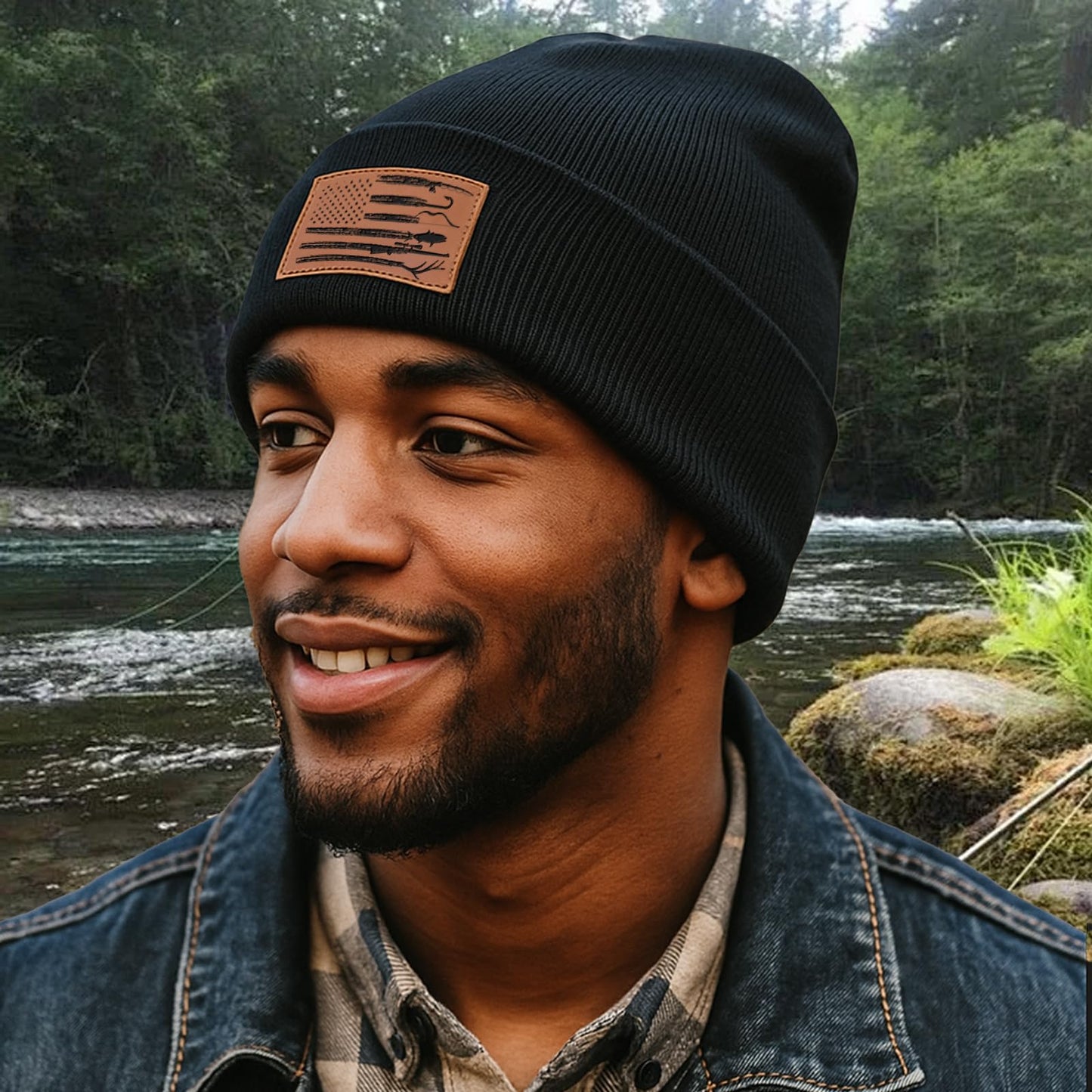 Leather Patch Trucker Hat-Adjustable Baseball Caps,Snap Back Trucker Cap Gift for Men Women Accessory